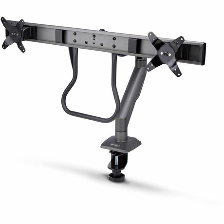 StarTech.com Desk Mount Dual Monitor Arm w/Crossbar, Up To 27" Display, VESA 75x75/100x100, Max 33lb/15kg, C-Clamp, Mechanical Spring, TAA — H2M1AS2-MONITOR-ARM