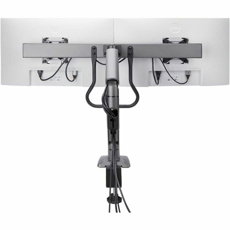 StarTech.com Desk Mount Dual Monitor Arm w/Crossbar, Up To 27" Display, VESA 75x75/100x100, Max 33lb/15kg, C-Clamp, Mechanical Spring, TAA — H2M1AS2-MONITOR-ARM
