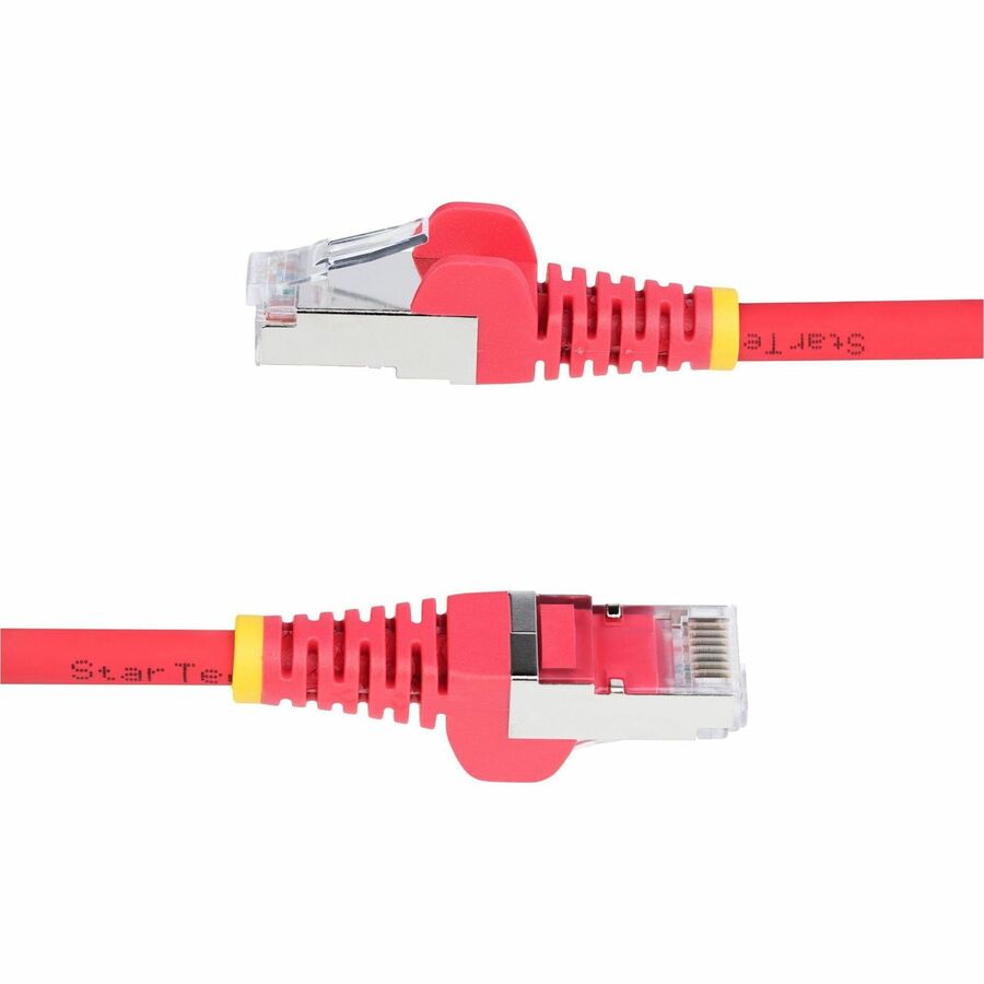 StarTech.com 6ft Red CAT6a Ethernet Cable, Snagless RJ45, 10G, 100W PoE, S/FTP, LSZH, 27AWG Bare Copper, 500MHz, Shielded Network Patch Cord — NLRD-6F-CAT6A-PATCH