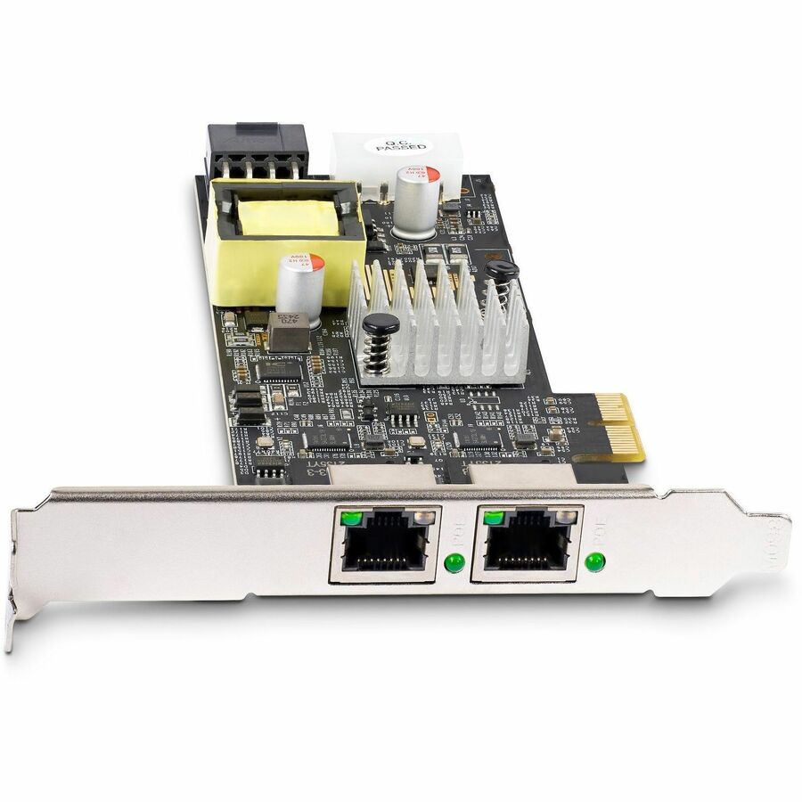 StarTech.com 2-Port 2.5Gbps PCI Express PoE Network Card, Dual Intel I225-V, PCIe 802.3af/at PoE+ Multi-Gigabit Ethernet NIC — PR22GIP-NETWORK-CARD