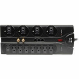 Eaton Tripp Lite Series Protect It! 12-Outlet Surge Protector, 8 ft. (2.43 m) Cord, 2880 Joules, Tel/Modem/Coaxial/Ethernet Protection — TLP1208SAT