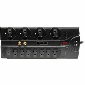 Eaton Tripp Lite Series Protect It! 12-Outlet Surge Protector, 8 ft. (2.43 m) Cord, 2880 Joules, Tel/Modem/Coaxial/Ethernet Protection — TLP1208SAT