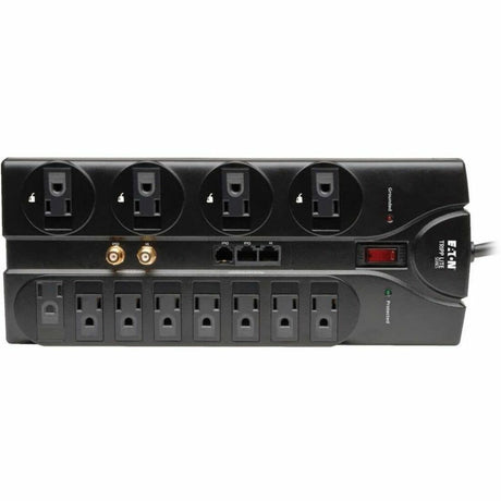 Eaton Tripp Lite Series Protect It! 12-Outlet Surge Protector, 8 ft. (2.43 m) Cord, 2880 Joules, Tel/Modem/Coaxial/Ethernet Protection — TLP1208SAT