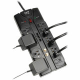 Eaton Tripp Lite Series Protect It! 12-Outlet Surge Protector, 8 ft. (2.43 m) Cord, 2880 Joules, Tel/Modem/Coaxial/Ethernet Protection — TLP1208SAT