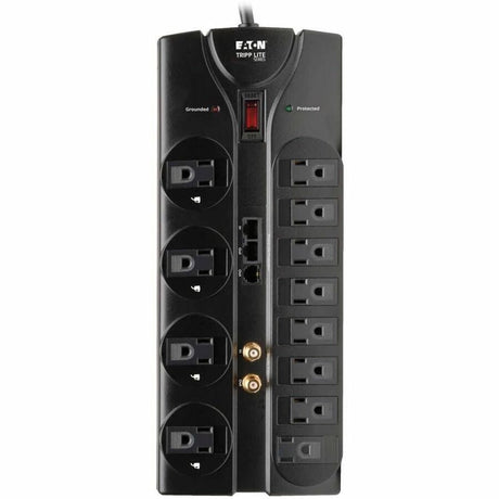 Eaton Tripp Lite Series Protect It! 12-Outlet Surge Protector, 8 ft. (2.43 m) Cord, 2880 Joules, Tel/Modem/Coaxial/Ethernet Protection — TLP1208SAT