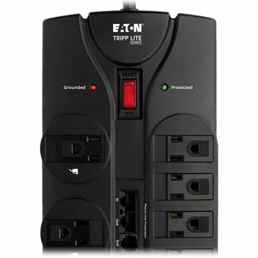 Eaton Tripp Lite Series Protect It! 12-Outlet Surge Protector, 8 ft. (2.43 m) Cord, 2880 Joules, Tel/Modem/Coaxial/Ethernet Protection — TLP1208SAT