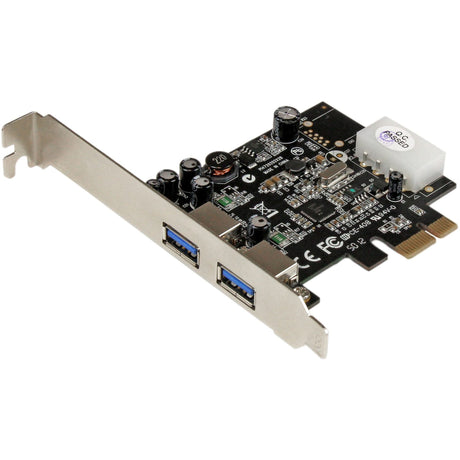 StarTech.com 2 Port PCI Express (PCIe) SuperSpeed USB 3.0 Card Adapter with UASP - 5Gbps - LP4 Power — PEXUSB3S25