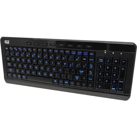 Adesso 3-Color Illuminated Compact Multimedia Keyboard — AKB-120EB