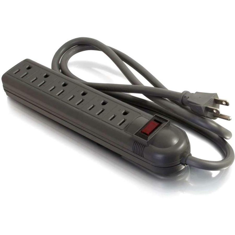C2G 6-Outlet Power Strip with Surge Suppressor — 29300
