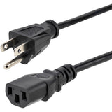 StarTech.com 6ft(1.8m) Heavy Duty Power Cord, NEMA 5-15P to C13, 15A 125V 14AWG, Replacement AC Computer Power Cord, PC Power Supply Cable — PXT101146