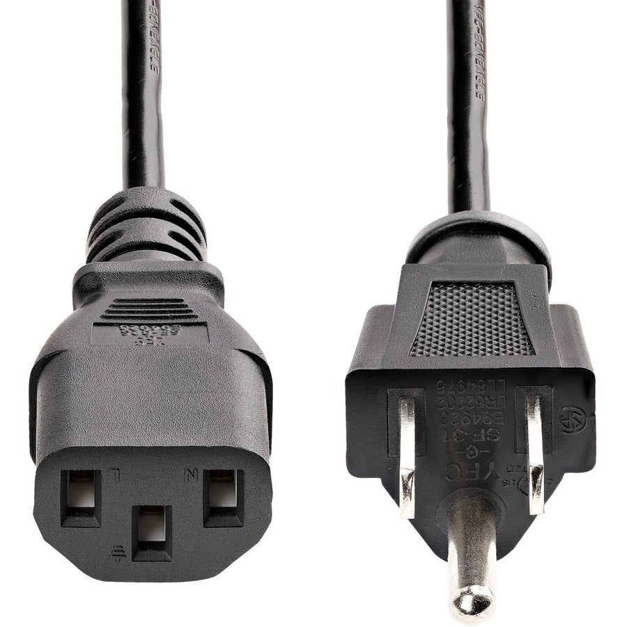 StarTech.com 6ft(1.8m) Heavy Duty Power Cord, NEMA 5-15P to C13, 15A 125V 14AWG, Replacement AC Computer Power Cord, PC Power Supply Cable — PXT101146