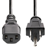 StarTech.com 6ft(1.8m) Heavy Duty Power Cord, NEMA 5-15P to C13, 15A 125V 14AWG, Replacement AC Computer Power Cord, PC Power Supply Cable — PXT101146