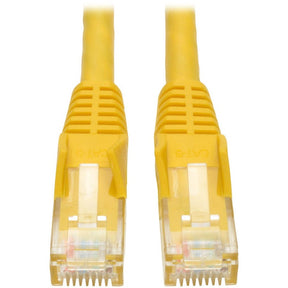 Eaton Tripp Lite Series Cat6 Gigabit Snagless Molded (UTP) Ethernet Cable (RJ45 M/M), PoE, Yellow, 50 ft. (15.24 m) — N201-050-YW