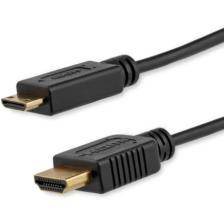 StarTech.com 6ft Mini HDMI to HDMI Cable with Ethernet, 4K 30Hz High Speed Slim Mini HDMI 1.4 (Type-C) Device to HDMI Adapter Cable/Cord — HDMIACMM6S