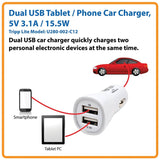 Eaton Tripp Lite Series Dual-Port USB Tablet / Phone Car Charger, 5V 3.1A / 15.5W — U280-002-C12