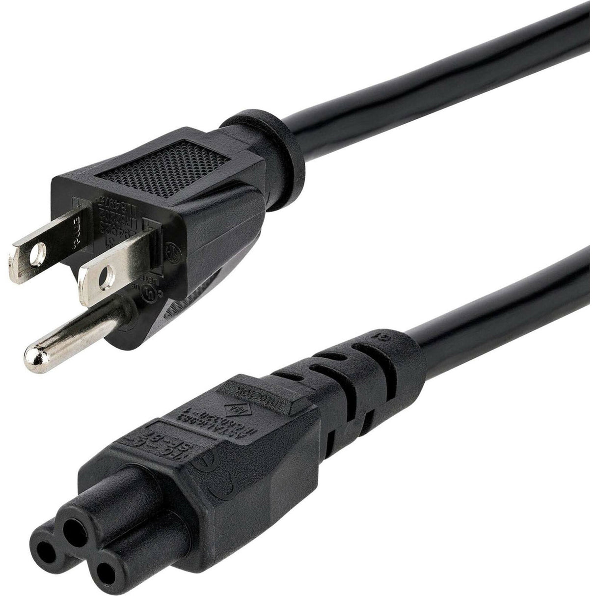 StarTech.com 6ft (1.8m) Laptop Power Cord, NEMA 5-15P to C5 (Clover Leaf), 10A 125V, 18AWG, Laptop Replacement Cord, Power Brick Cable — PXT101NB3S
