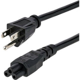 StarTech.com 6ft (1.8m) Laptop Power Cord, NEMA 5-15P to C5 (Clover Leaf), 10A 125V, 18AWG, Laptop Replacement Cord, Power Brick Cable — PXT101NB3S