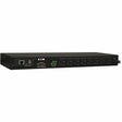 Eaton 1.9kW Single-Phase Monitored PDU, 120V Outlets (8 5-15/20R), L5-20P/5-20P Adapter, 12 ft. (3.66 m) Cord, 1U Rack-Mount, LX Platform Interface, TAA — PDUMNH20