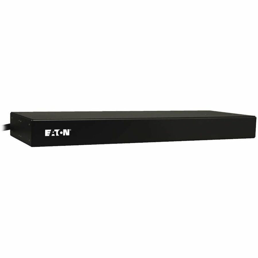 Eaton 1.9kW Single-Phase Monitored PDU, 120V Outlets (8 5-15/20R), L5-20P/5-20P Adapter, 12 ft. (3.66 m) Cord, 1U Rack-Mount, LX Platform Interface, TAA — PDUMNH20