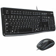 Logitech MK120 Wired Keyboard and Mouse Combo for Windows, Optical Wired Mouse, Full-Size Keyboard, USB Plug-and-Play — 920-002565