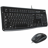 Logitech MK120 Wired Keyboard and Mouse Combo for Windows, Optical Wired Mouse, Full-Size Keyboard, USB Plug-and-Play — 920-002565