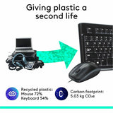 Logitech MK120 Wired Keyboard and Mouse Combo for Windows, Optical Wired Mouse, Full-Size Keyboard, USB Plug-and-Play — 920-002565
