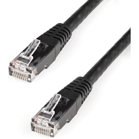 StarTech.com 15ft CAT6 Ethernet Cable - Black Molded Gigabit - 100W PoE UTP 650MHz - Category 6 Patch Cord UL Certified Wiring/TIA — C6PATCH15BK