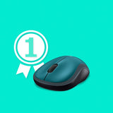 Logitech M185 Wireless Mouse, 2.4GHz with USB Mini Receiver, 12-Month Battery Life, 1000 DPI Optical Tracking, Ambidextrous, Compatible with PC, Mac, Laptop (Blue) — 910-003636