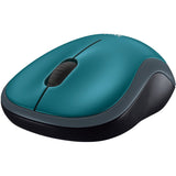 Logitech M185 Wireless Mouse, 2.4GHz with USB Mini Receiver, 12-Month Battery Life, 1000 DPI Optical Tracking, Ambidextrous, Compatible with PC, Mac, Laptop (Blue) — 910-003636
