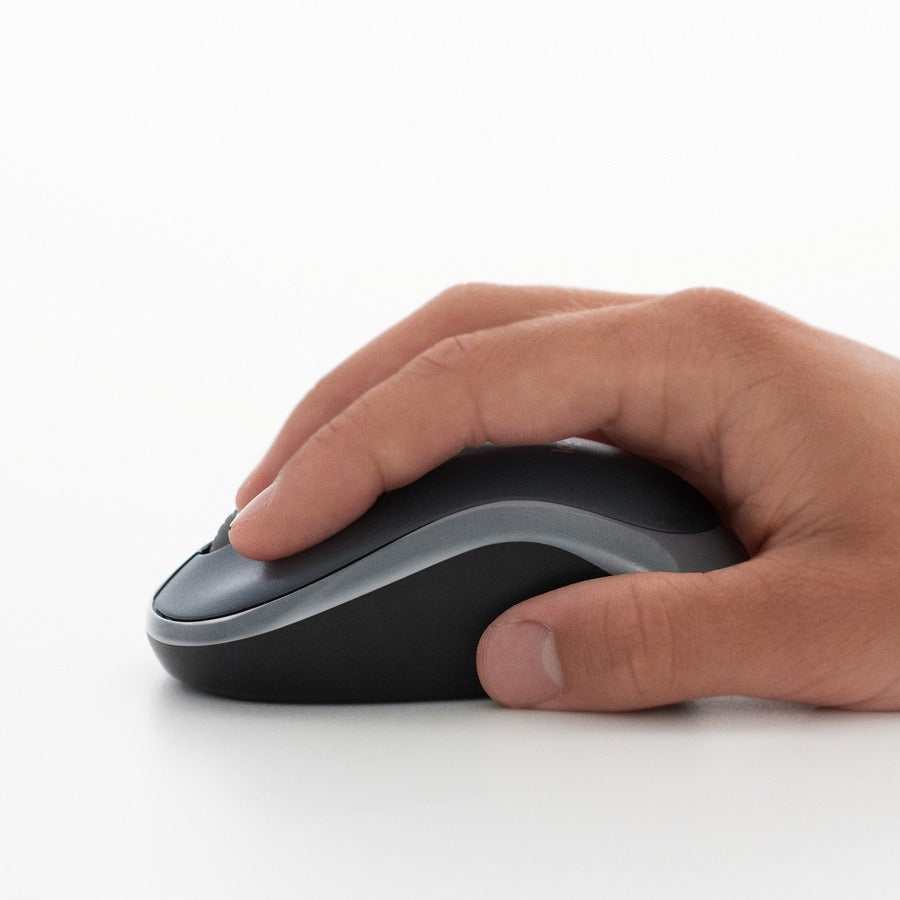 Logitech M185 Wireless Mouse, 2.4GHz with USB Mini Receiver, 12-Month Battery Life, 1000 DPI Optical Tracking, Ambidextrous, Compatible with PC, Mac, Laptop (Blue) — 910-003636