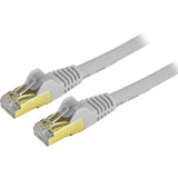 StarTech.com 14ft CAT6a Ethernet Cable - 10 Gigabit Category 6a Shielded Snagless 100W PoE Patch Cord - 10GbE Gray UL Certified Wiring/TIA — C6ASPAT14GR