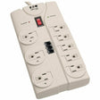 Eaton Tripp Lite Series Protect It! 8-Outlet Computer Surge Protector, 8 ft. (2.43 m) Cord, 2160 Joules, Tel/Modem/Fax Protection — TLP808TEL