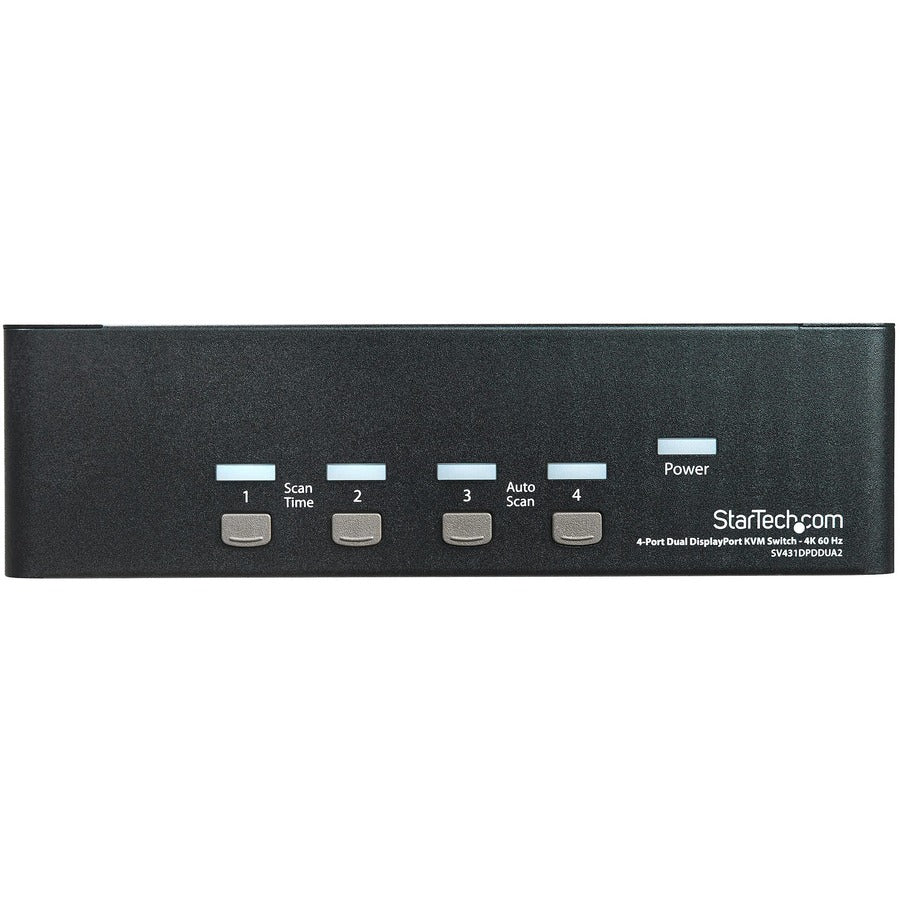 StarTech.com 4 Port Dual DisplayPort KVM Switch - DisplayPort 1.2 KVM - 4K 60Hz — SV431DPDDUA2
