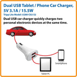 Eaton Tripp Lite Series Dual-Port USB Car Charger for Tablets and Cell Phones, 5V 4.8A (24W) — U280-C02-S2