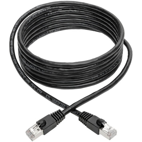 Eaton Tripp Lite Series Cat6a 10G Snagless Shielded STP Ethernet Cable (RJ45 M/M), PoE, Black, 10 ft. (3.05 m) — N262-010-BK