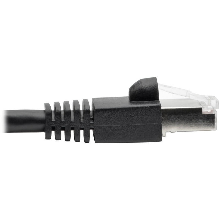 Eaton Tripp Lite Series Cat6a 10G Snagless Shielded STP Ethernet Cable (RJ45 M/M), PoE, Black, 10 ft. (3.05 m) — N262-010-BK