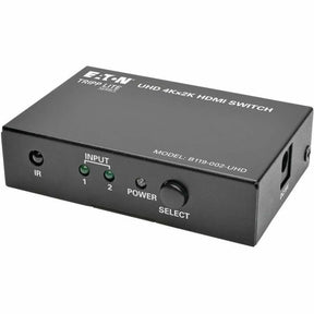 Eaton Tripp Lite Series 2-Port HDMI Switch with Remote Control - 4K @ 60 Hz, 4:4:4, HDR, 3D, HDCP 2.2, EDID — B119-002-UHD