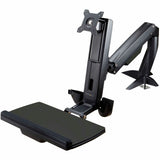 StarTech.com Sit Stand Monitor Arm - Desk Mount Sit-Stand Workstation up to 27inch VESA Display - Standing Desk Converter - Keyboard Tray — ARMSTSCP1
