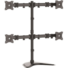 StarTech.com Quad Monitor Stand, Crossbar, Steel, Monitors up to 27" (17.6lb/8kg), VESA Monitor, Computer Monitor Stand, Monitor Arm — ARMBARQUAD