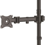 StarTech.com Quad Monitor Stand, Crossbar, Steel, Monitors up to 27" (17.6lb/8kg), VESA Monitor, Computer Monitor Stand, Monitor Arm — ARMBARQUAD