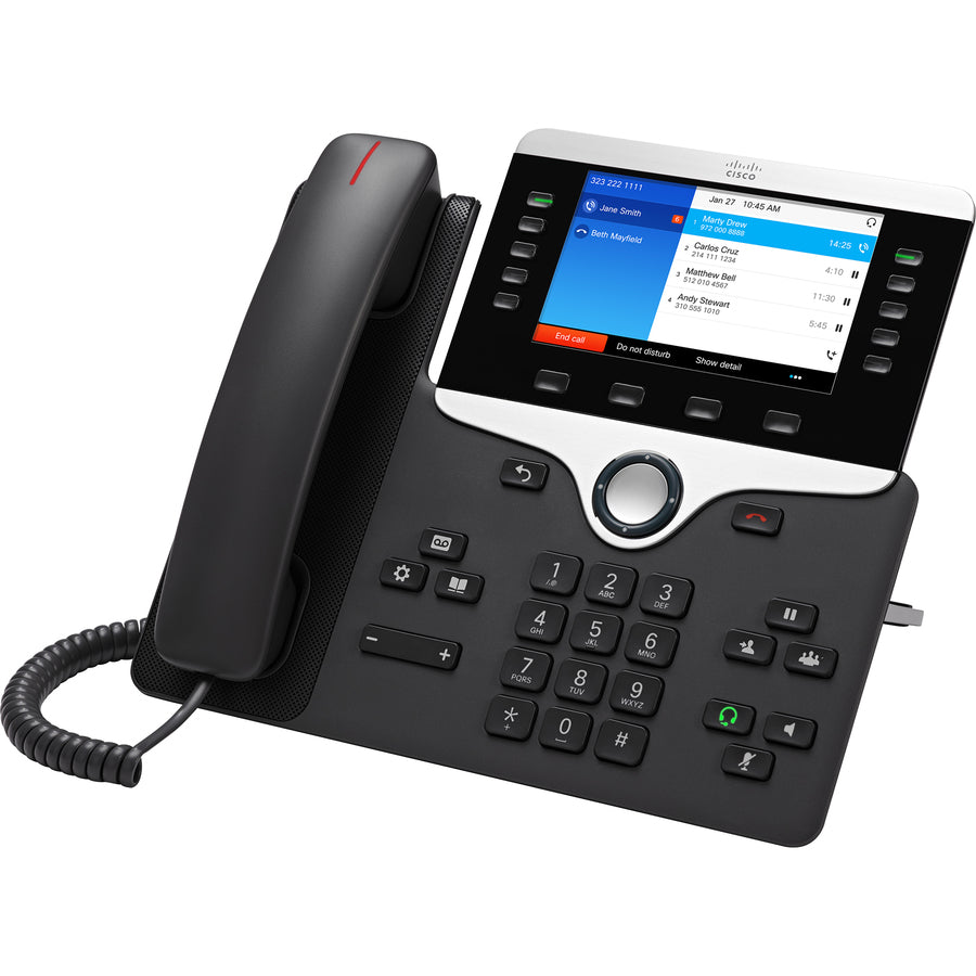 Cisco 8841 IP Phone - Corded - Corded - Wall Mountable, Desktop - Charcoal Gray — CP-8841-3PCC-K9=