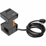 Eaton Tripp Lite Series Protect It! 3-Outlet Power Cube Surge Protector - 6 USB-A Ports (7.2A Shared), 6 ft. (1.83 m) Cord, 540 Joules, Black — TLP366CUBEUSBB