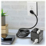 Eaton Tripp Lite Series Protect It! 3-Outlet Power Cube Surge Protector - 6 USB-A Ports (7.2A Shared), 6 ft. (1.83 m) Cord, 540 Joules, Black — TLP366CUBEUSBB