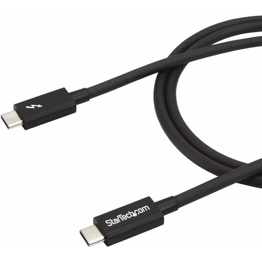 StarTech.com 1m (3.3ft) Thunderbolt 3 Cable, 20Gbps, 100W PD, 4K Video, Thunderbolt-Certified, Compatible w/ TB4/USB 3.2/DisplayPort — TBLT3MM1M