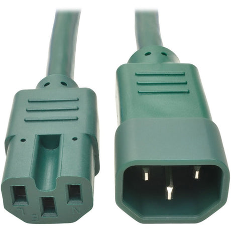 Eaton Tripp Lite Series Power Cord C14 to C15 - Heavy-Duty, 15A, 250V, 14 AWG, 6 ft. (1.83 m), Green — P018-006-AGN