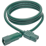 Eaton Tripp Lite Series Power Cord C14 to C15 - Heavy-Duty, 15A, 250V, 14 AWG, 6 ft. (1.83 m), Green — P018-006-AGN