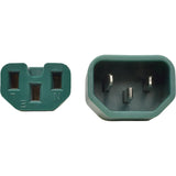 Eaton Tripp Lite Series Power Cord C14 to C15 - Heavy-Duty, 15A, 250V, 14 AWG, 6 ft. (1.83 m), Green — P018-006-AGN