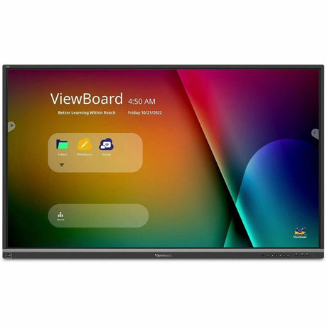 ViewSonic IFP6550 65 Inch ViewBoard 4K Interactive Flat Panel Display with 20-Point Touch, Integrated Microphone and HDMI, RJ45 — IFP6550-E4