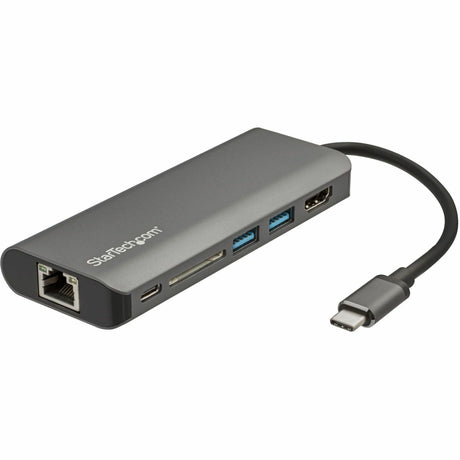 StarTech.com USB C Multiport Adapter - USB Type-C Travel Dock to 4K HDMI, 3x USB Hub, SD, GbE, 60W PD 3.0 Pass-Through - Mini Laptop Dock — DKT30CSDHPD3