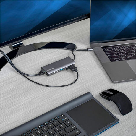 StarTech.com USB C Multiport Adapter - USB Type-C Travel Dock to 4K HDMI, 3x USB Hub, SD, GbE, 60W PD 3.0 Pass-Through - Mini Laptop Dock — DKT30CSDHPD3